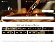Tablet Screenshot of lescavesdebaptiste.com